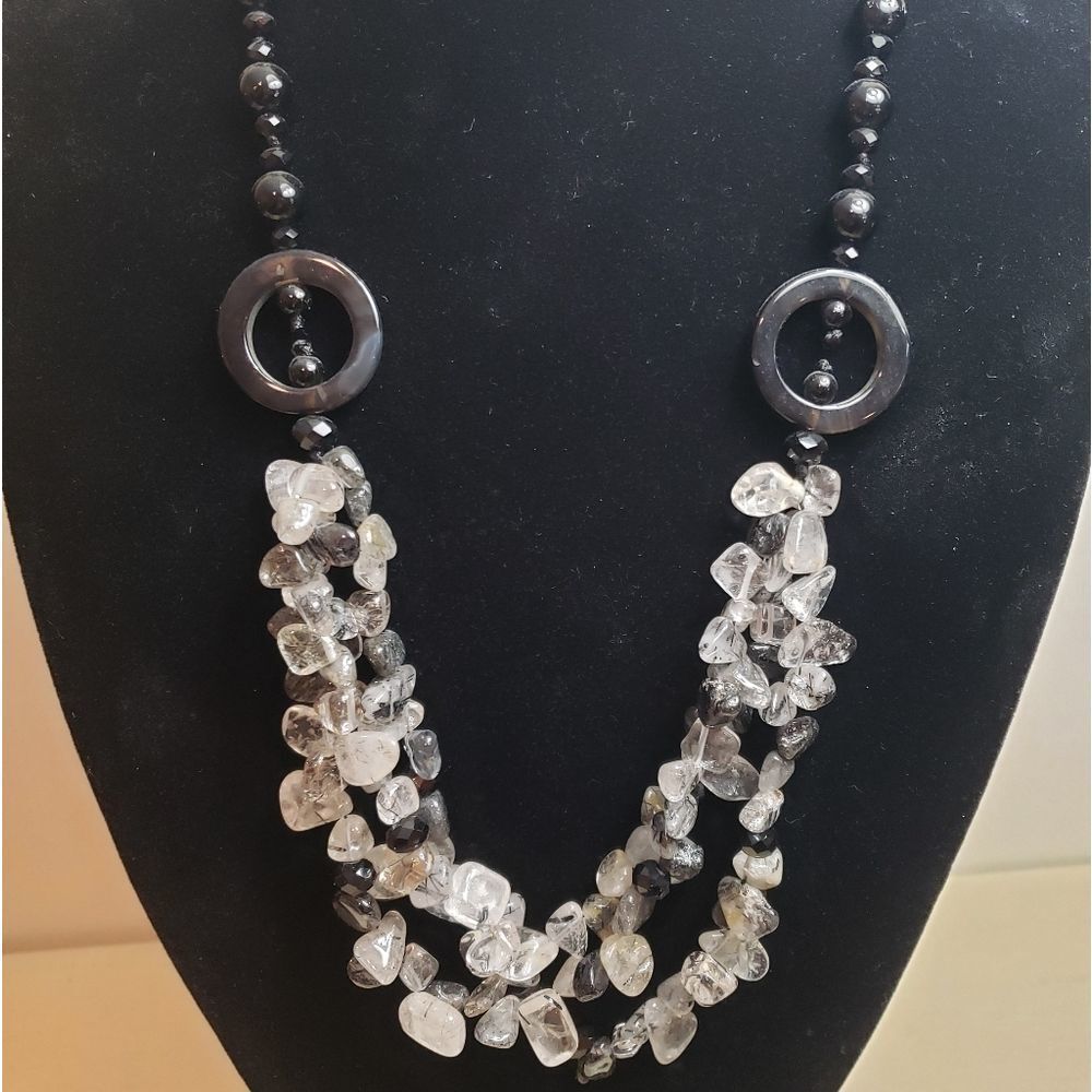 Stone Layered Handmade Necklace - Picture 2 of 5